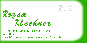 rozsa kleckner business card
